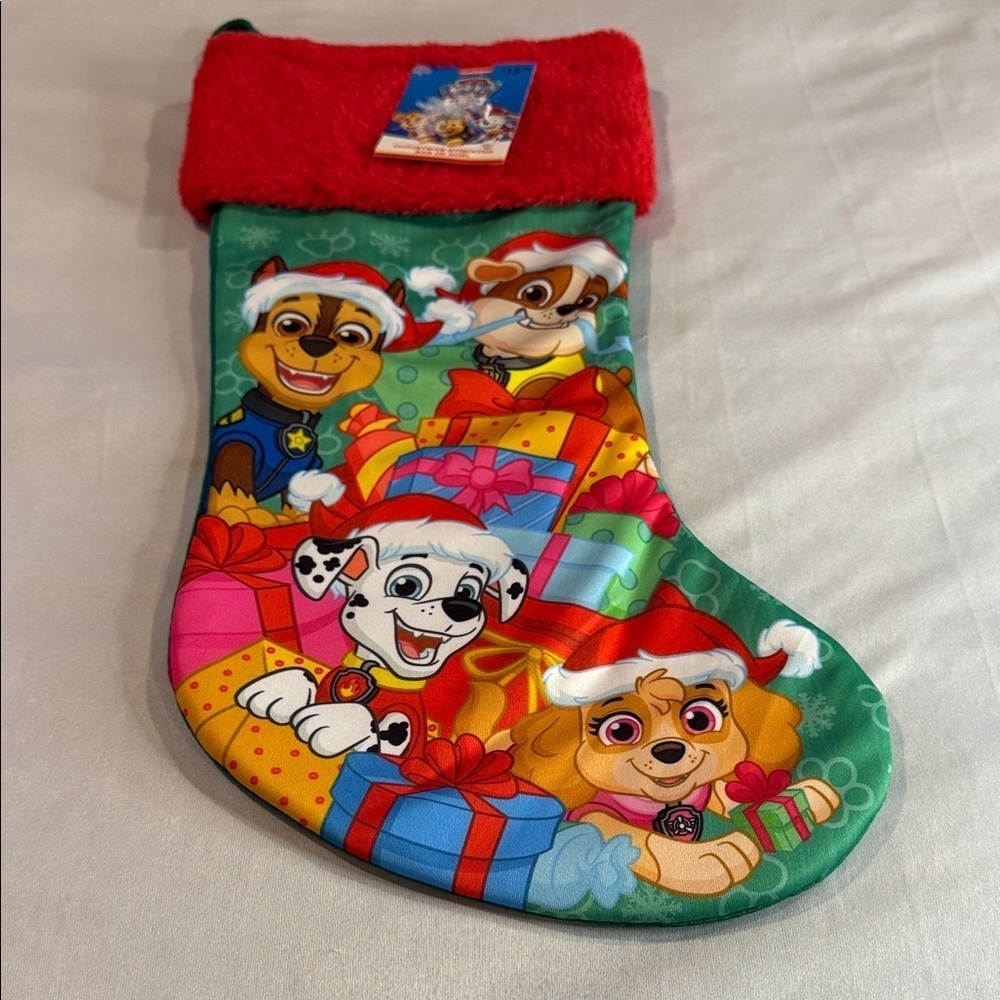 Nickelodeon Paw Patrol Christmas Stocking Chase Marshall Rubble Skye Kids 18"